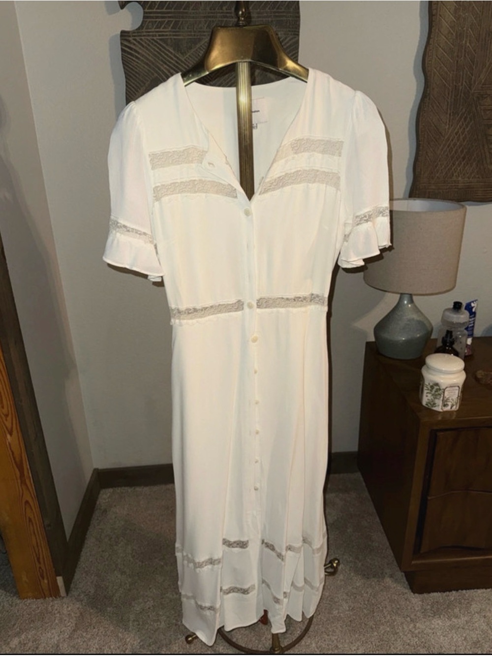ReformationWoodson Dress Ivory - Picture 2 of 2